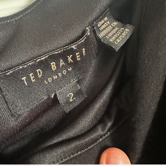 Ted Baker Black Off-Shoulder Puff Sleeve Top - Picture 2 of 3